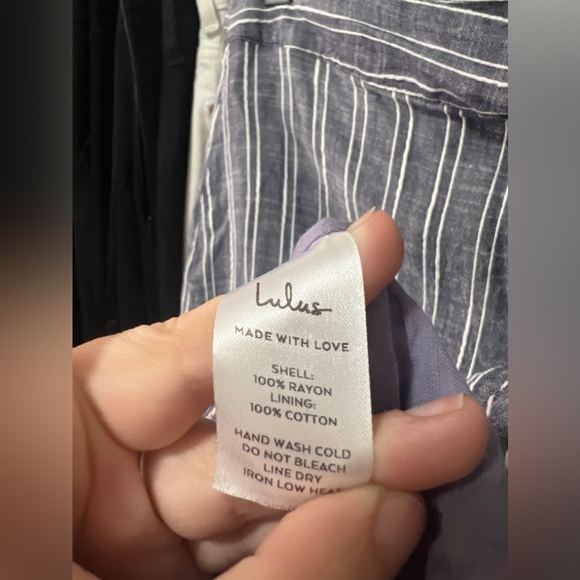 Lulu’s By the Bay Washed Blue and White Striped Ruffled Midi Skirt - Picture 5 of 5